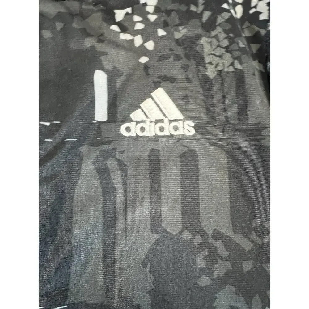 adidas 3T Full Zip Track Jacket Black Gray. Just jacket